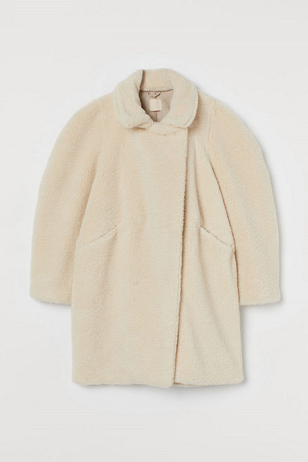 H&M Kort kappa vit