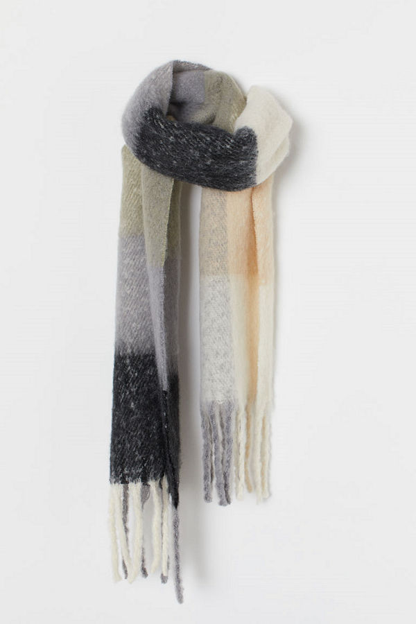H&M Vävd scarf grå