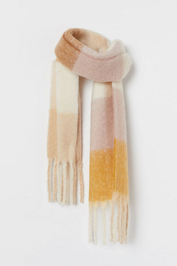 H&M Vävd scarf rosa