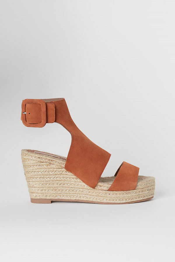 H&M Sandaletter med kilklack orange