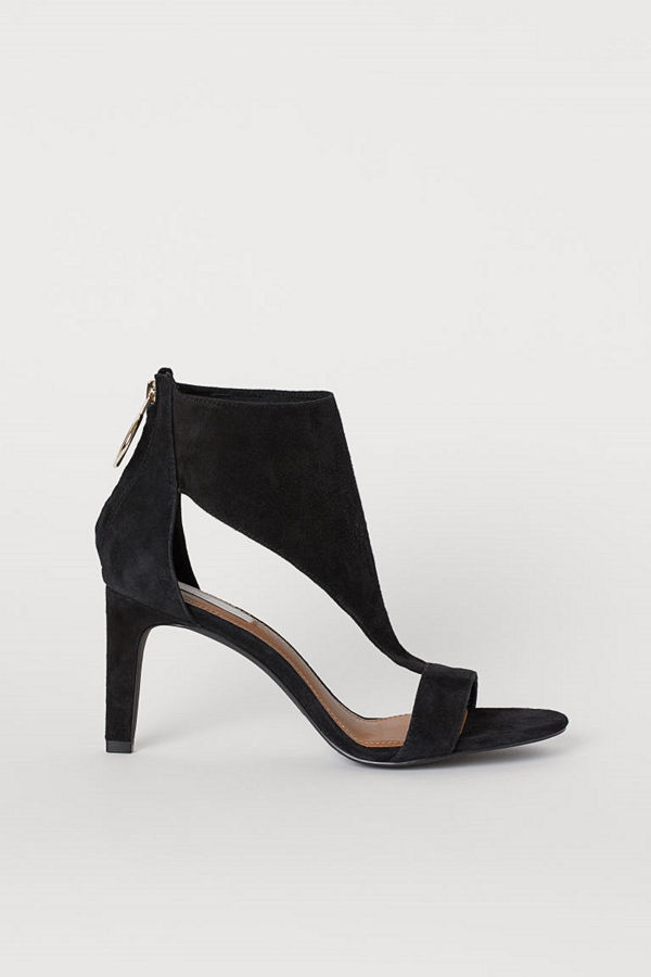 H&M Sandaletter i mocka svart