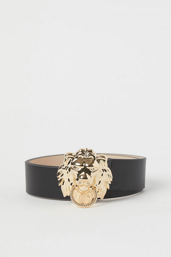 H&M Midjeskärp med lejon svart
