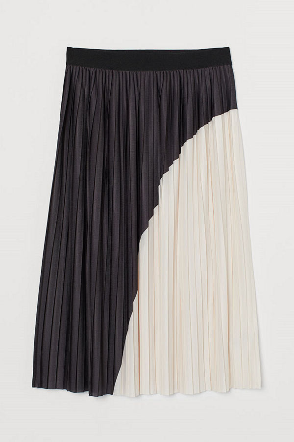 H&M Plisserad kjol svart