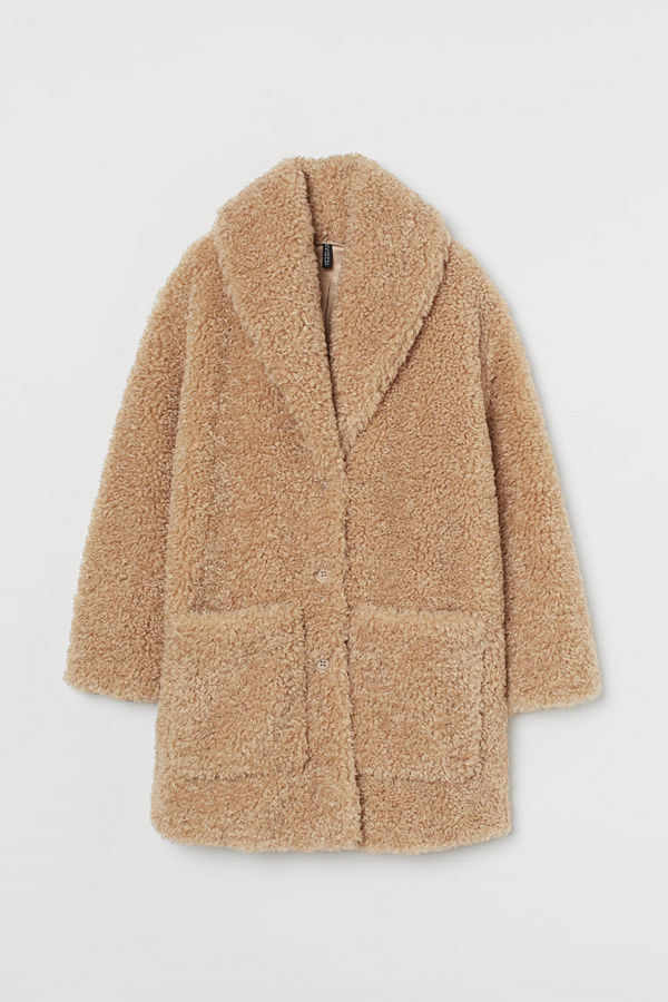 H&M Kappa i pile beige