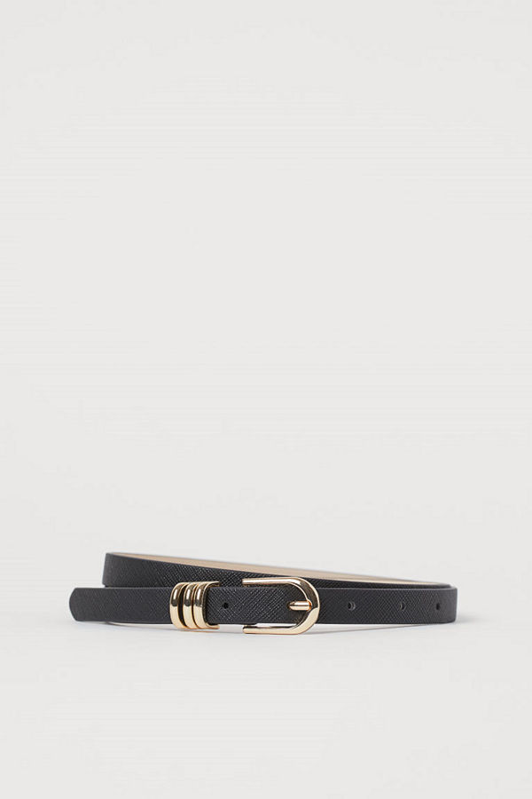 H&M Smalt skärp svart