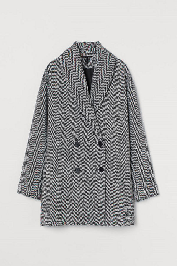 H&M Kappa i ullmix svart