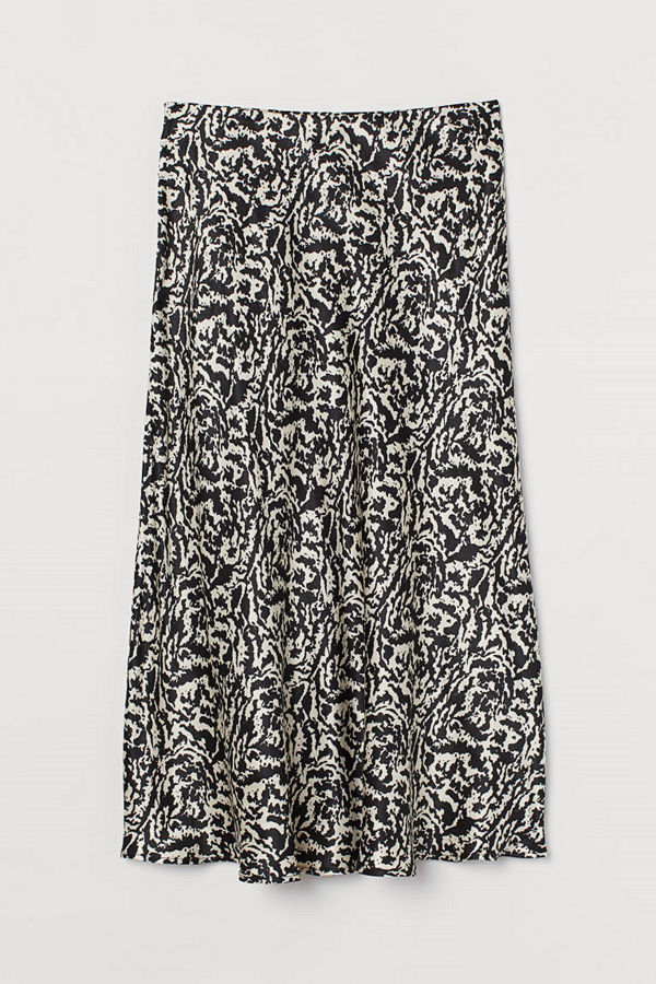 H&M Vadlång kjol svart