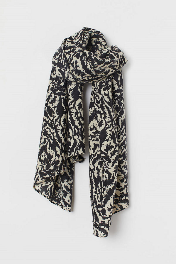 H&M Mönstrad scarf beige
