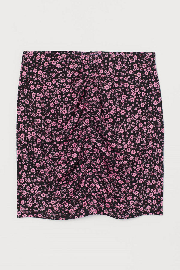 H&M Draperad kjol rosa