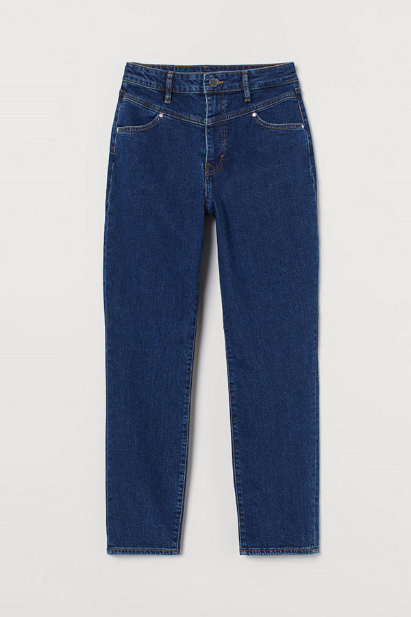 H&M Mom Ultra High Ankle Jeans blå