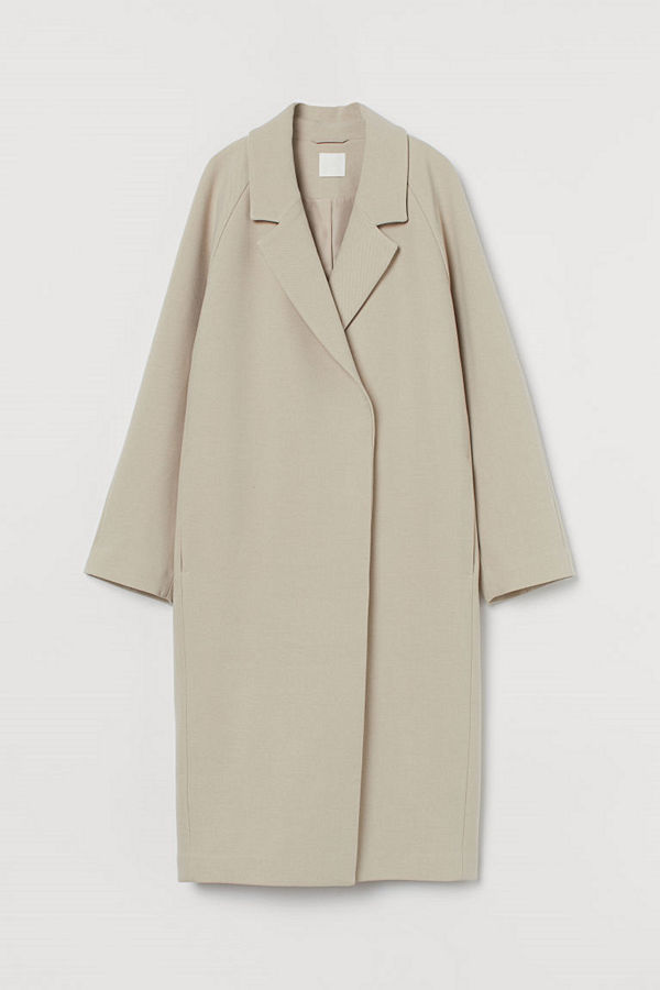 H&M Vadlång kappa beige