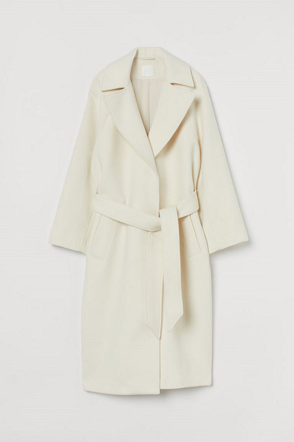 H&M Filtad kappa med skärp vit