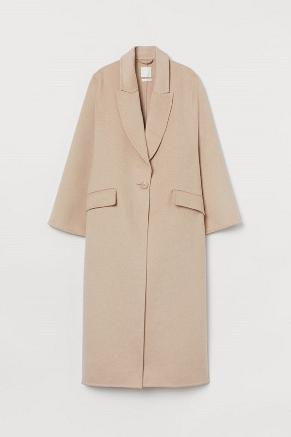 H&M Oversized kappa i ullmix beige