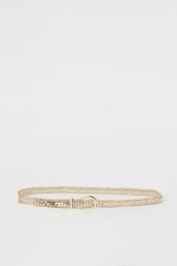 H&M Skärp av metallkedja guld