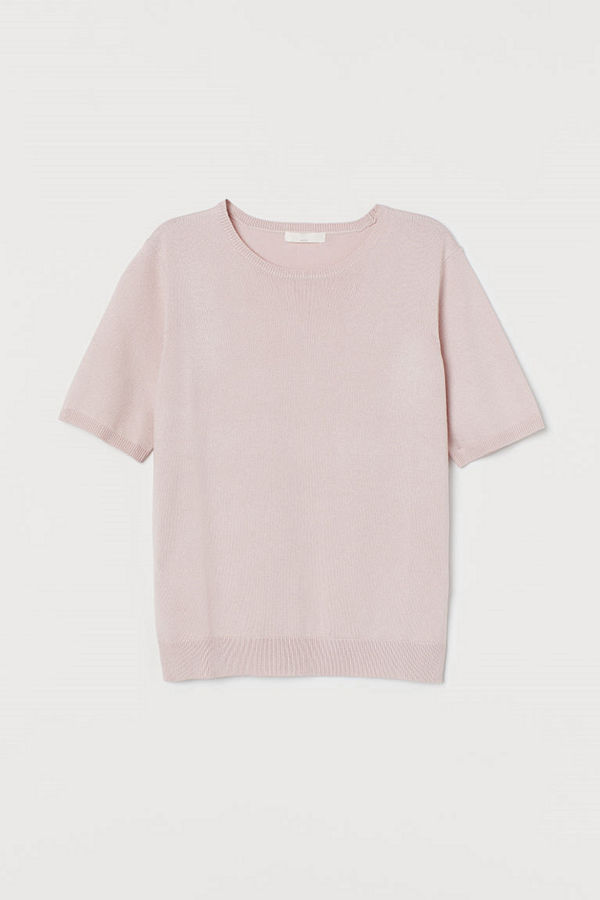 H&M Finstickad tröja rosa