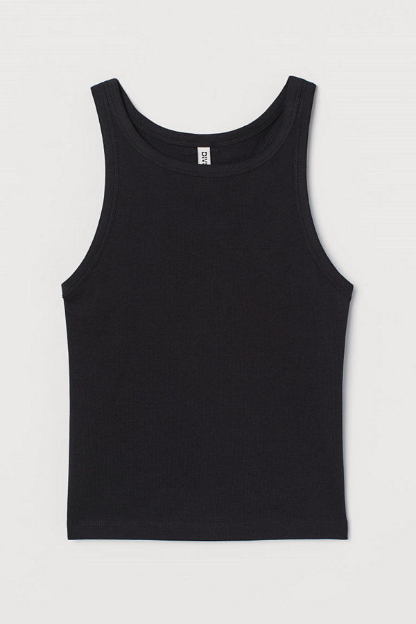 H&M Linne i bomull svart