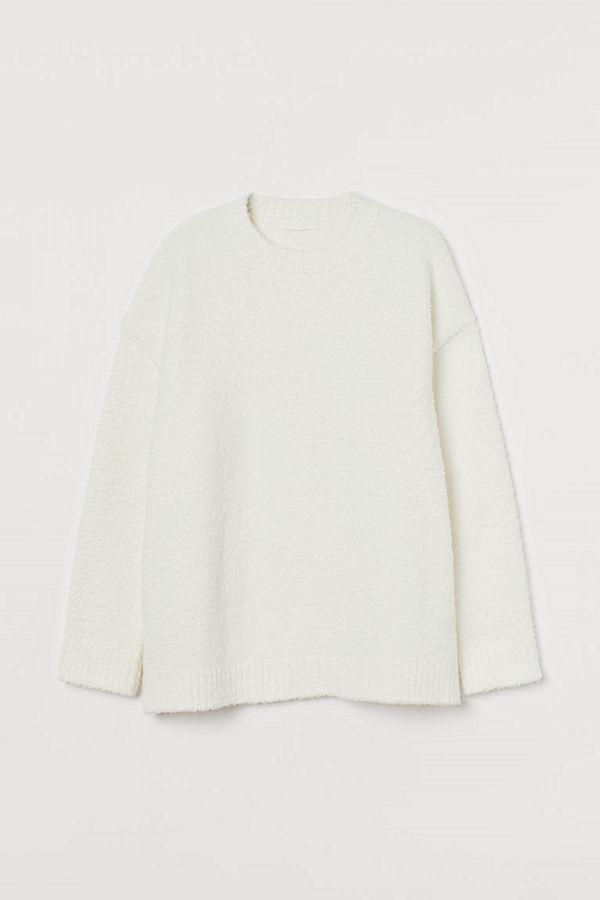 H&M Lurvig tröja vit