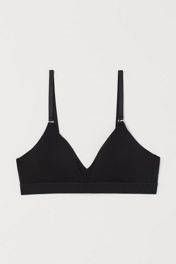 H&M Vadderad bh i modal svart