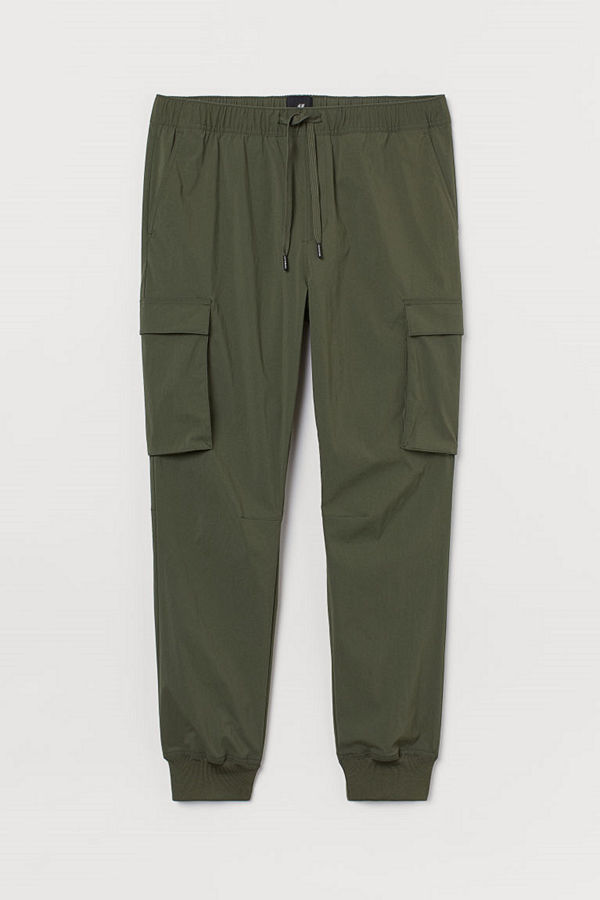 H&M Cargojoggers Slim Fit grön