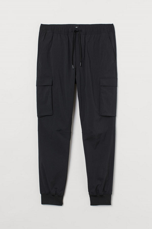 H&M Cargojoggers Slim Fit svart