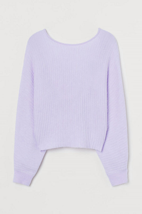 H&M Tröja med vridning lila