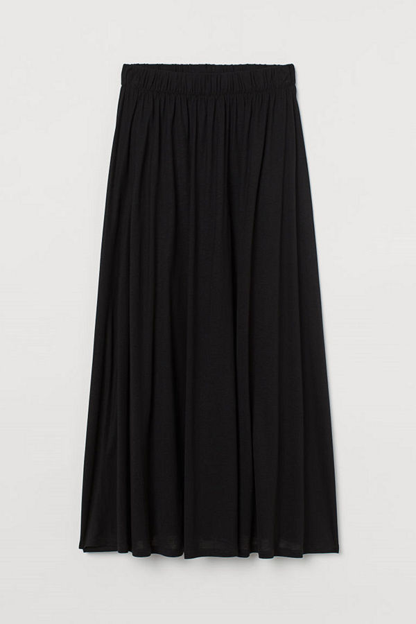 H&M Kjol i lyocell svart