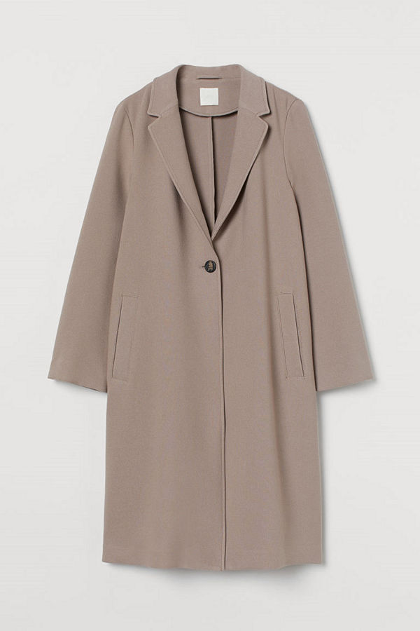 H&M Enkelknäppt kappa brun