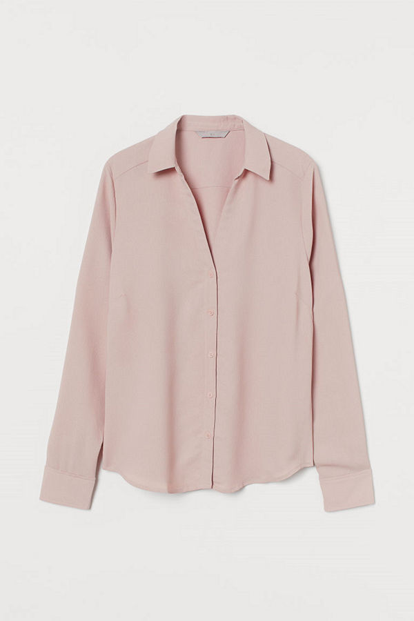 H&M V-ringad blus rosa