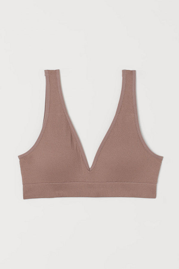 H&M Seamless ribbad bh rosa
