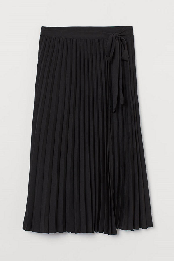 H&M Plisserad kjol svart