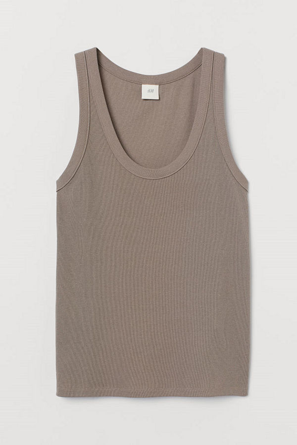 H&M Tanktop i modalmix brun
