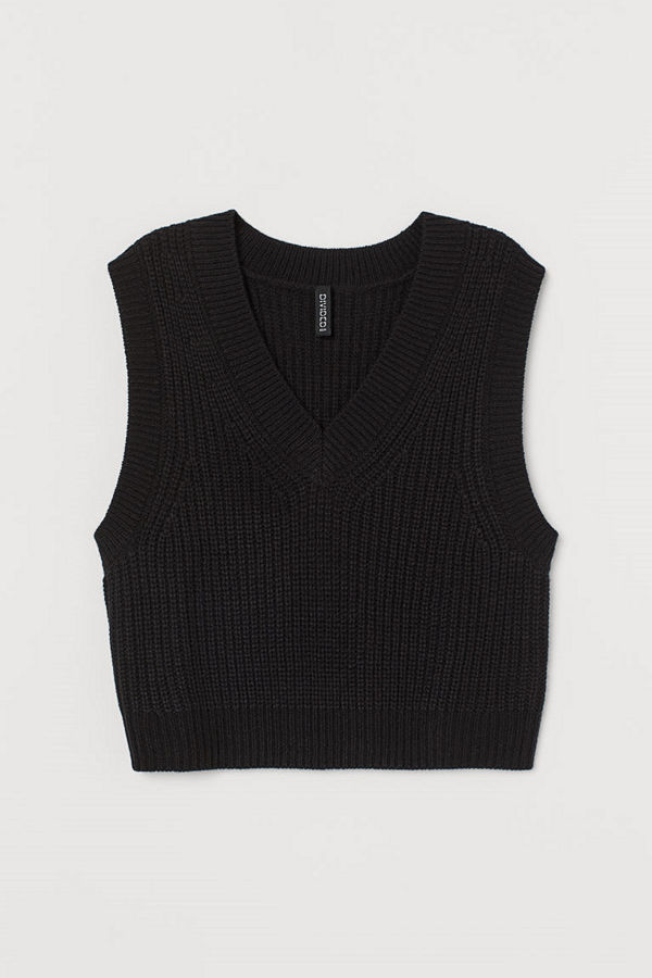 H&M Kort slipover svart