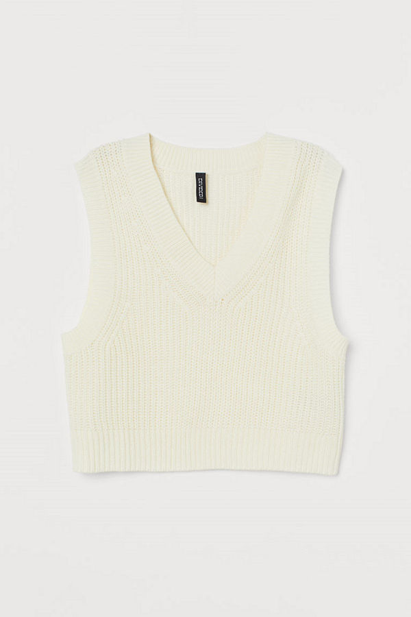 H&M Kort slipover vit
