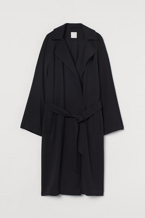 H&M Lätt trenchcoat svart