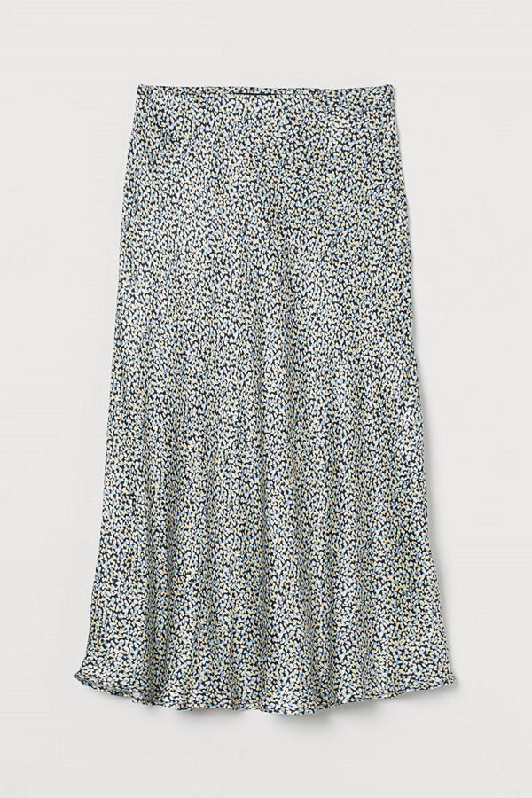 H&M Vadlång kjol blå