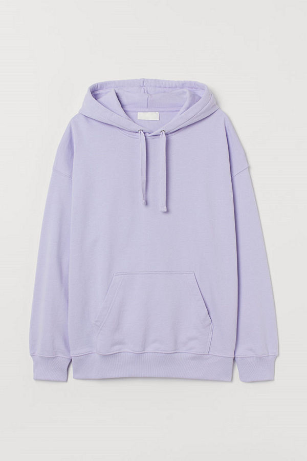 H&M Huvtröja i bomull lila