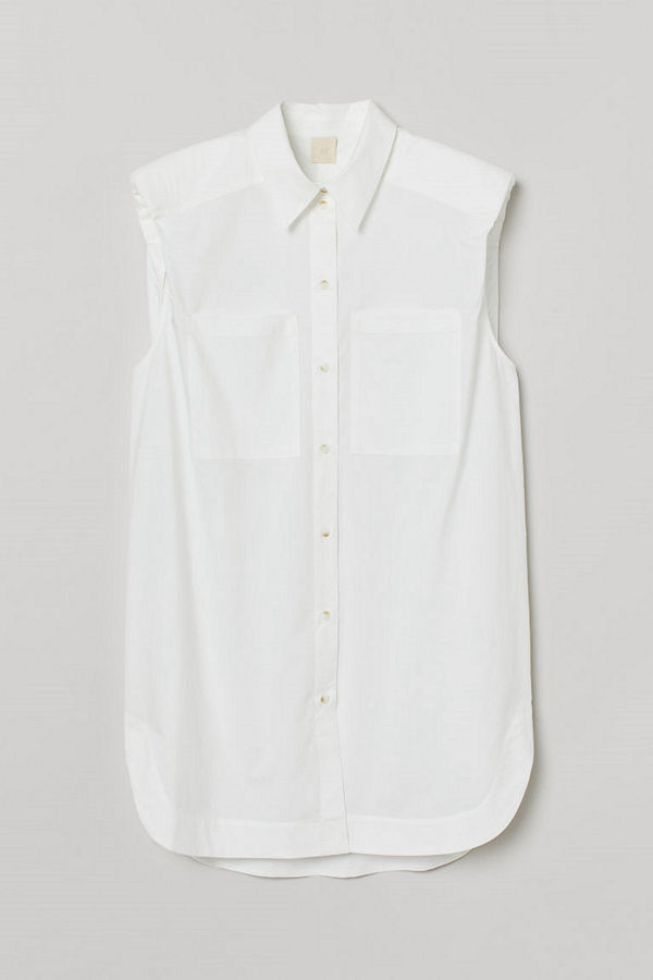 H&M Oversized blus vit