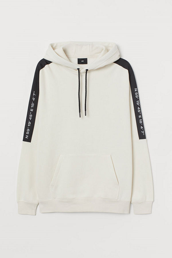 H&M Huvtröja med paneler beige