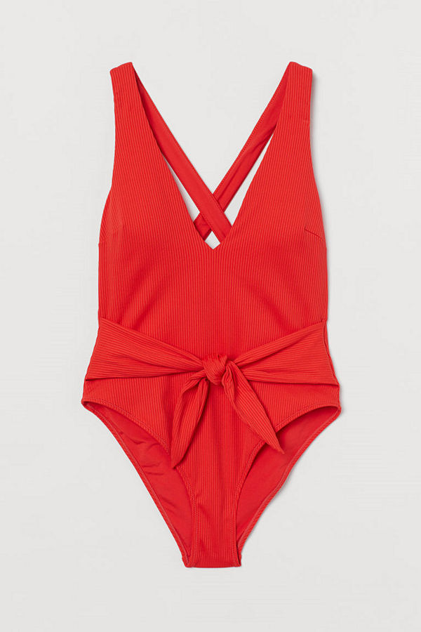 H&M Baddräkt med vadderade kupor röd