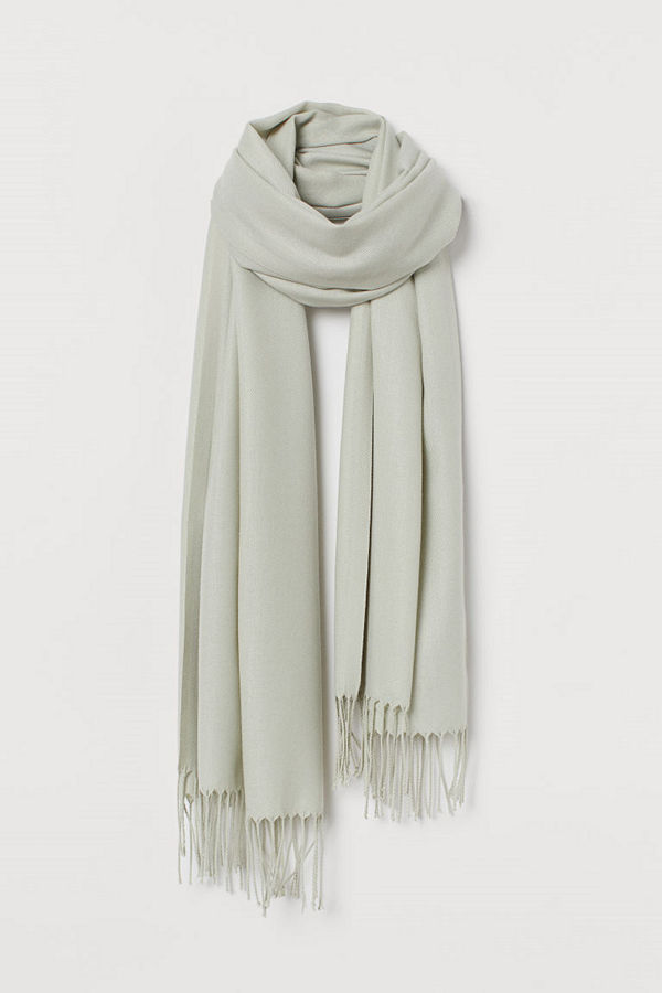 H&M Vävd scarf grön