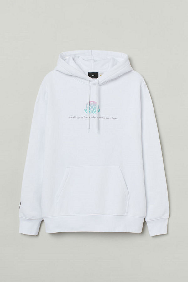 H&M Huvtröja Regular Fit vit