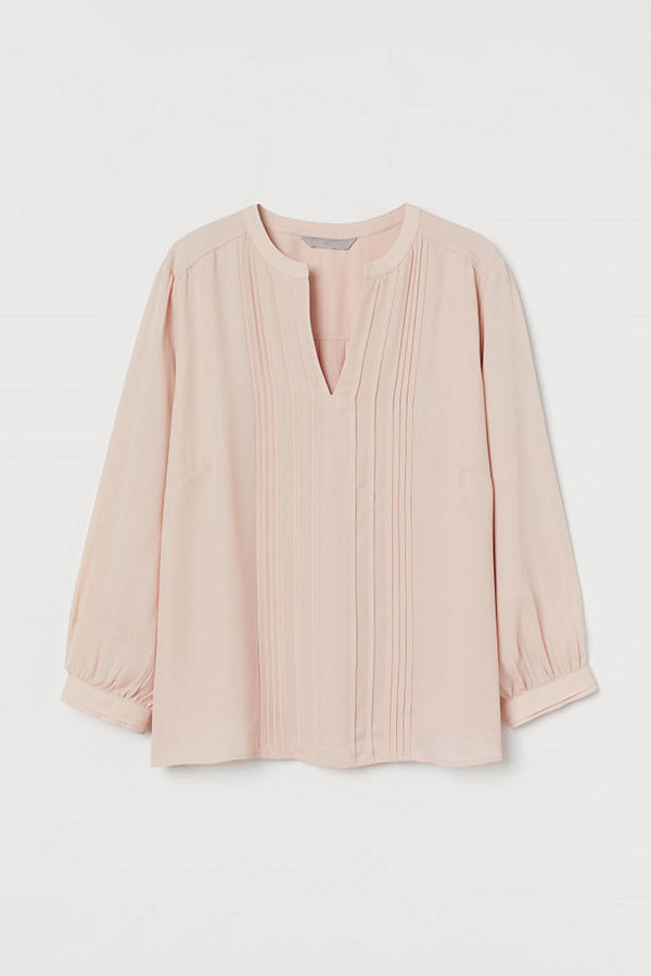 H&M Blus med stråveck rosa