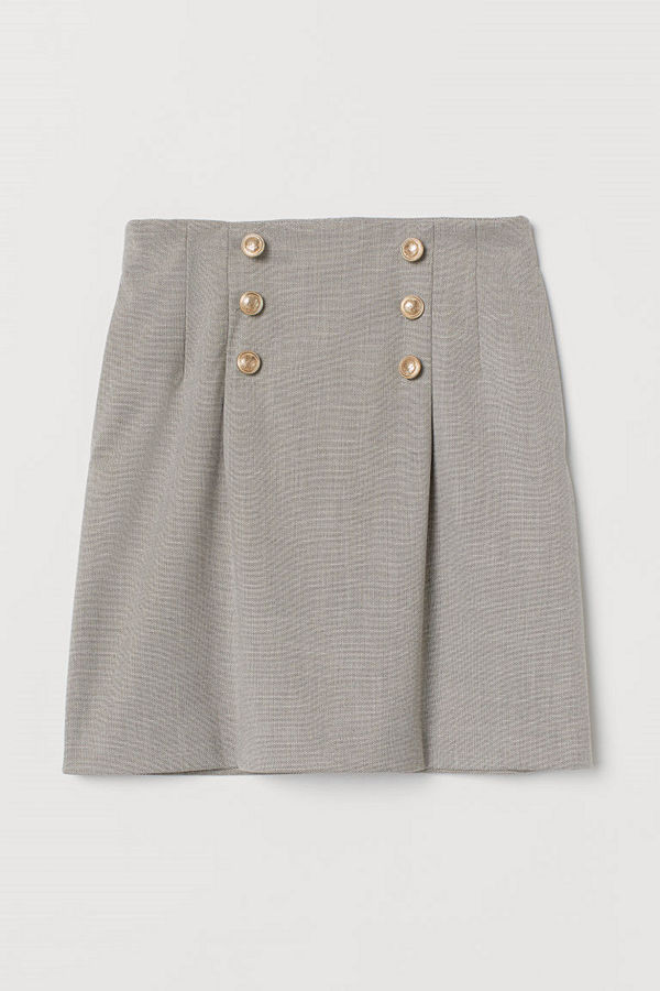 H&M Kort kjol brun
