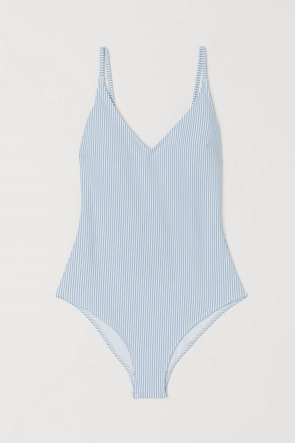 H&M Baddräkt med vadderade kupor blå