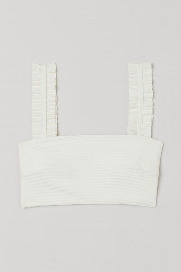 H&M Vadderad bikinitopp vit