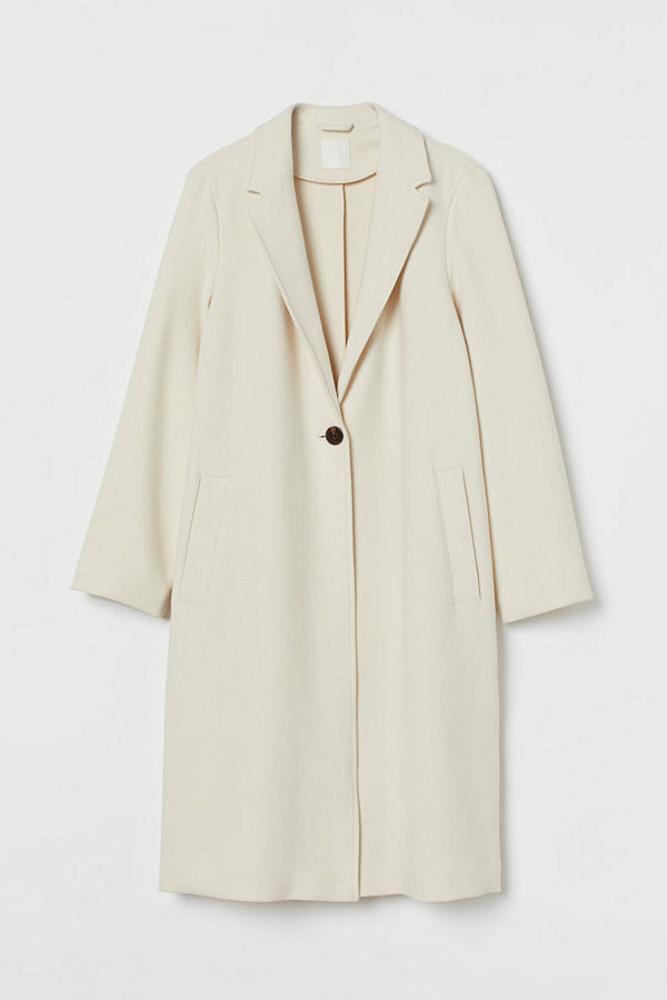 H&M Enkelknäppt kappa beige