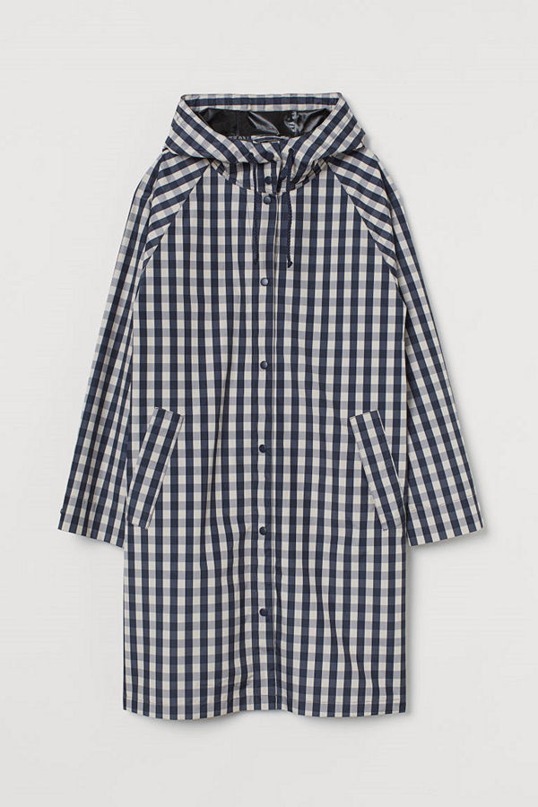 H&M Regnkappa med huva blå