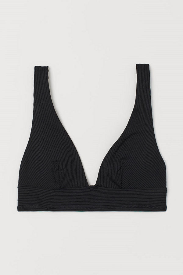 H&M Vadderad trekantsbikini-bh svart