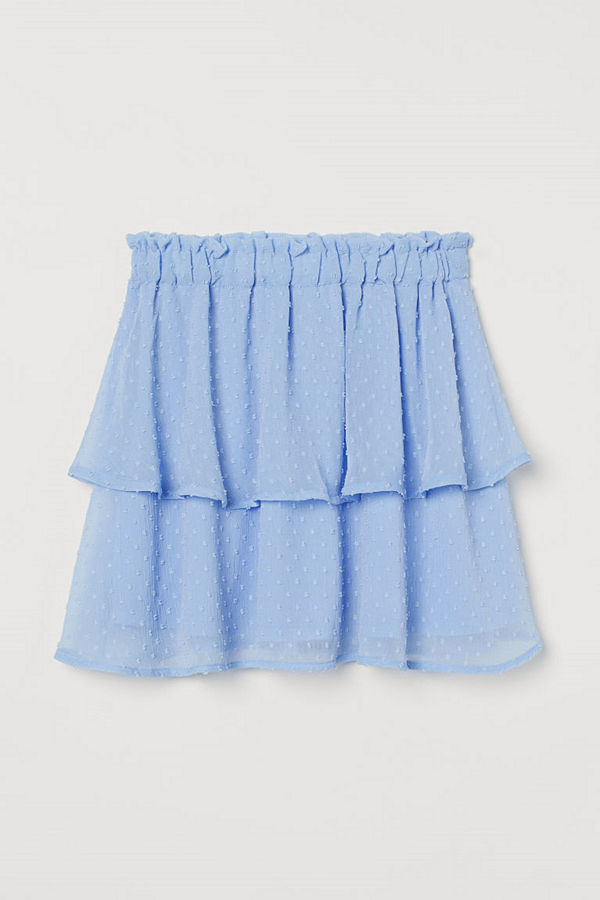 H&M Chiffongkjol blå