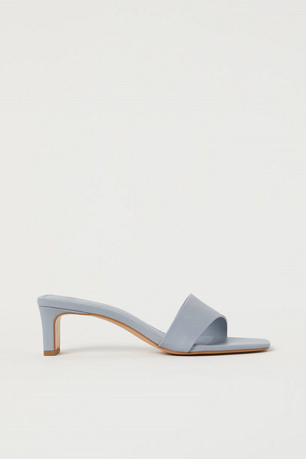 H&M Slip in-sandaletter grå